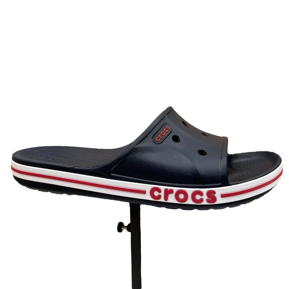 Crocs Bayaband Mens‎ Slide Sandals Size 12 Navy Blue Water Friendly Lightweight